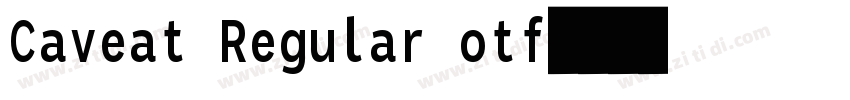Caveat Regular otf字体转换